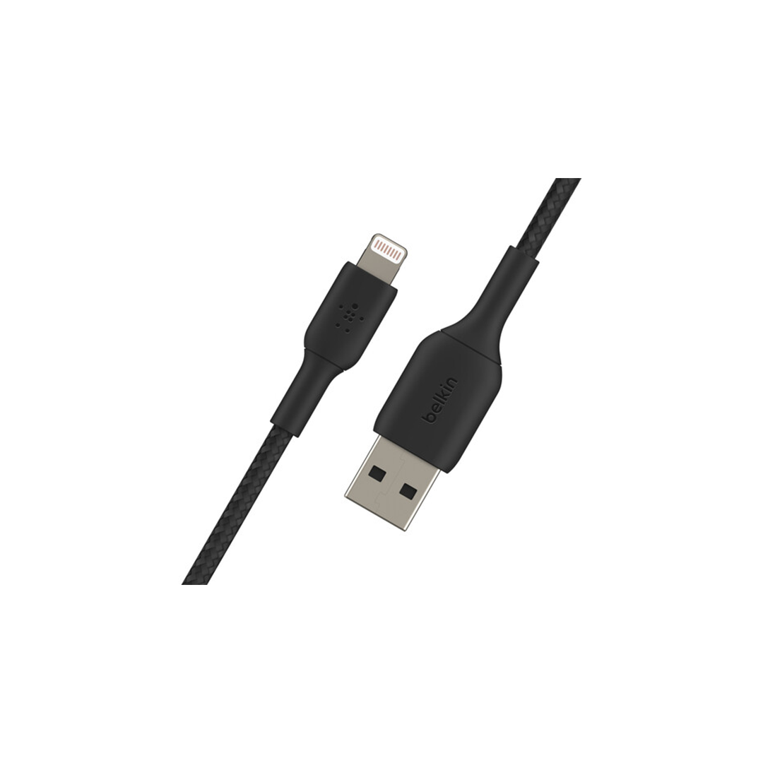 Belkin BoostCharge Braided Lightning to USB-A Cable 3M - Black Belkin BoostCharge Braided Lightning to USB-A Cable 3M - Black